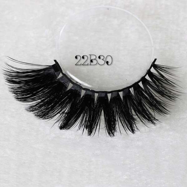 Imported Raw Material Natural Black Fiber Lashes Eyelash Private Label